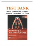 Test Bank Martini, Fundamentals of Anatomy & Physiology, Global Edition, 11th Edition Latest Verified Review 2024 Practice Questions and Answers for Exam Preparation, 100% Correct with Explanations, Highly Recommended, Download to Score A+