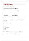 NURP 502 Exam 3  Questions And Answers Rated 100% Correct!!
