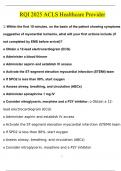 RQI 2025 ACLS Healthcare Provider Questions and Answers &lpar;2024&sol;2025&rpar;&lpar;Verified Answers&rpar;