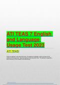 ATI TEAS7English  and Language  Usage Test 2023 ATI TEAS) [Type the abstract of the document here. The abstract is typically a short summary of the  contents of the document. Type the abstract of the document here. The abstract is typically a  short summa