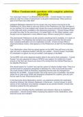 Willow Fundamentals questions with complete solutions 2023&sol;2024