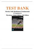 Test Bank Martini&comma; Nath&comma; Bartholomew Fundamentals of Anatomy & Physiology&comma; Global Edition&comma; 12th Edition Latest Verified Review 2024 Practice Questions and Answers for Exam Preparation&comma; 100&percnt; Correct with Explanations&comma; Highly Recommended&comma; Download to Score 