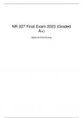 Maternal-Child Nursing_NR 327 Final Exam 2023 (Graded A+)