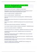NDHCB- Radiography Exam 2024 Answered 100&percnt; Correct