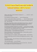 TLSAE Course Final Exam with Verified & Updated Solutions &vert; 100 &percnt; Correct &vert; 2024&sol;2025