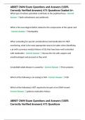 ABRET CNIM Exam Questions and Answers &lpar;100&percnt; Correctly Verified Answers&rpar; 471 Questions Graded A&plus;&period;