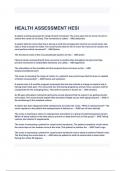 HEALTH ASSESSMENT HESI EXAM QUESTIONS WITH COMPLETE SOLUTIONS( A+ GRADED 100% VERIFIED ANSWERS).