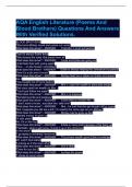 AQA English Literature &lpar;Poems And Blood Brothers&rpar; Questions And Answers With Verified Solutions&period;