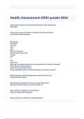 Health Assessment HESI quizlet Exam Questions  with complete solutions  2024/2025( A+ GRADED 100% VERIFIED).