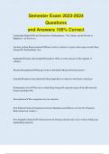 Semester Exam 2023-2024 Questions and Answers 100&percnt; Correct