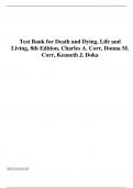 Test Bank for Death and Dying, Life and Living, 8th Edition, Charles A. Corr, Donna M. Corr, Kenneth J. Doka.