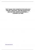 Test Bank for Cognitive Psychology Theory, Process, and Methodology, 2nd Edition, Dawn M. McBride, J. Cooper Cutting.