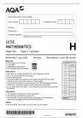 GCSE AQA June 2023 Higher Mathematics Paper 2 Calculator