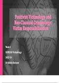 Positivist Victimology And Neo Classical Criminology 