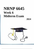 NRNP 6645 Midterm Exam 2024 Test | NRNP 6645 Week 6 Midterm Exam 2024/2025