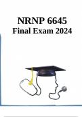 NRNP 6645 Week 11 Final Exam 2024/2025 | NRNP 6645 Final Exam 2024