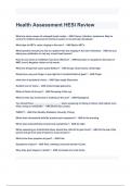Health Assessment HESI Review Questions with correct Answers 2024&period;