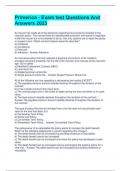 Primerica - Exam test Questions And Answers 2023