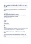HESI Health Assessment AND PRACTICE EXAM WITH COMPLETE SOLUTIONS LATEST 2024&sol;2025&period;