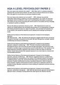 AQA A LEVEL PSYCHOLOGY PAPER 2 &lpar;all 100&percnt; correct answers&rpar; 2024 A&plus; GRADED