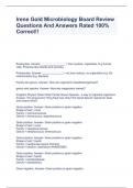Irene Gold Microbiology Board Review Questions And Answers Rated 100&percnt; Correct&excl;&excl;
