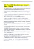 SIE Finra 2023 Questions and Answers 100&percnt; Correct