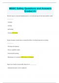 MSSC Safety Questions and Answers Graded A&plus;
