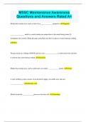 MSSC Maintenance Awareness Questions and Answers Rated A&plus;