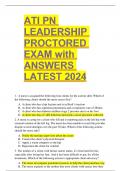 ATI PN LEADERSHIP PROCTORED EXAM with ANSWERS LATEST 2024