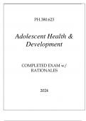 PH.380.623 ADOLESCENT HEALTH & DEVELOPMENT COMPLETED WRITTEN ASSIGNEMENTS 2024