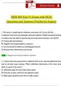 2024 NGN HESI RN Exit Exam V1 {3 Set of Exams} Each Exam with 160 Latest Questions and Answers (Verified by Expert)