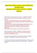 Final Exam Scribe America Latest 2024 Exam 150 Real Exam Questions And Correct Answers &vert; Verified Answers