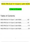 2024 NGN HESI RN Exit Exam V1 {4 Set of Exams} Each Exam with 160 Latest Questions and Answers (Verified Revised Full Exam)