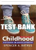 Test Bank For Childhood: Voyages in Development - 6th - 2017 All Chapters - 9781305861862