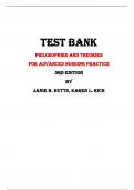 Test Bank For Philosophies and Theories  For Advanced Nursing Practice 3rd Edition By Janie B. Butts, Karen L. Rich |All Chapters,  Year-2024|