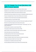 CLC222 Module Two Exam Questions with 100&percnt; Correct Answers 