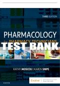 Test Bank For Pharmacology For Pharmacy Technicians, 3rd - 2019 All Chapters - 9780323497220