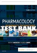Test Bank For Pharmacology For Pharmacy Technicians&comma; 3rd - 2019 All Chapters - 9780323497220