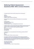 Kettering Patient Assessment Questions With 100&percnt; Correct Answers&period;