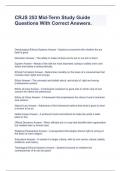CRJS 253 Mid-Term Study Guide Questions With Correct Answers&period;
