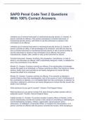 SAPD Penal Code Test 2 Questions With 100&percnt; Correct Answers&period;