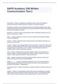 SAPD Academy 23B Written Communication Test 2