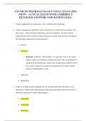ATI NR 293 PHARMACOLOGY FINAL EXAM 2024 &lpar;NEW&rpar; &ndash;ACTUAL EXAM WITH CORRRECT DETAILED ANSWERS AND RATIONALES&colon; 