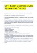 CIPT Exam Questions with Answers All Correct 
