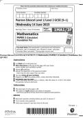 Pearson Edexcel Level 1/Level 2 GCSE (9–1) Mathematics PAPER 3 (Calculator) Foundation Tier QP 2023