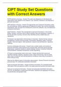 CIPT Study Set Questions with Correct Answers 