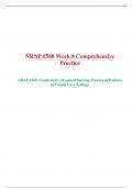 NRNP 6568 Week 8 Comprehensive Practice (Set-1), NRNP 6568 -Synthesis in Advanced Nursing Practice of Patients in Family Care Settings, Walden University.