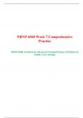 NRNP 6568 Week 7 Comprehensive Practice (Set-3), NRNP 6568 -Synthesis in Advanced Nursing Practice of Patients in Family Care Settings, Walden University.