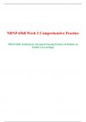 NRNP 6568 Week 2 Comprehensive Practice, NRNP 6568 -Synthesis in Advanced Nursing Practice of Patients in Family Care Settings, Walden University.