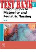 TEST BANK for Introduction to Maternity and Pediatric Nursing, 9th Edition by Leifer Gloria. ISBN-13 978-0323826808. (Complete Chapters 1-34).